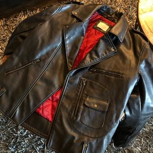 Brown Zara Biker Leather Jacket